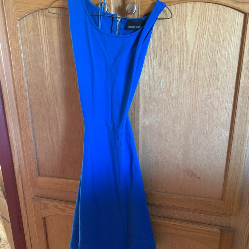 Blue spandex dress